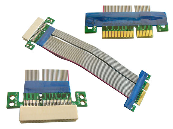 Riser PCI Express 1 PCIe 4x port - SLEEVE Total length 185mm Total length 185mm