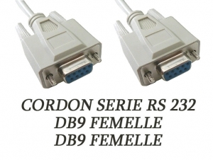 SERIE RS 232 cable - 1.5 M STRAIGHT WIRE - DB9 Female to DB9 Female