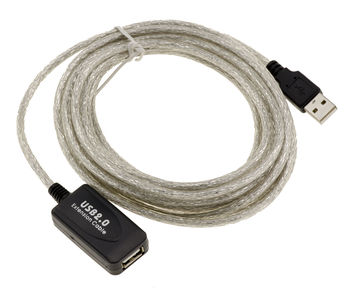 USB A extension cable (Male Female) - AMPLIFIED Length 5 M - USB extension up to 25M Length 5 M - USB extension up to 25M