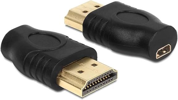 Micro HDMI Female (= HDMI ""Type D"") to HDMI Male (= HDMI ""Type A"") adapter