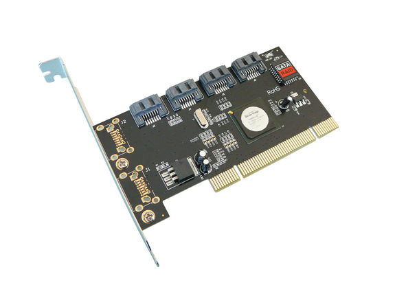 Tuneway SATA PCI 4 Port Expansion Card SATA Controller Pci Raid Card PC To SATA Adapter SATA PCI Converter Card For Desktop/Computer