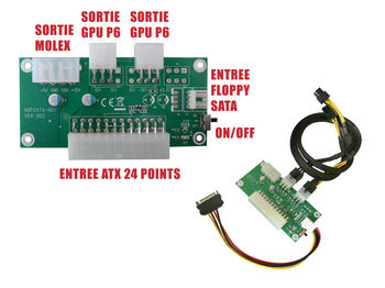 ATX to PCIe P6 power supply conversion plate For GPUs - Suitable for Bitcoin mining For GPUs - Suitable for Bitcoin mining