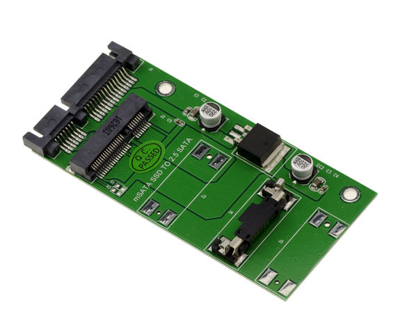 mSATA to SATA 2.0 adapter SATA 7+15 interface (SATA 2.5"") SATA 7+15 interface (SATA 2.5"")