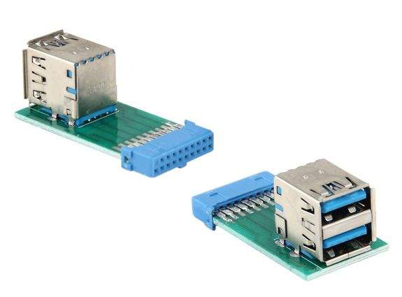 USB3 19-pin to 2x USB3 A USB 3.0 SUPERSPEED USB 3.0 SUPERSPEED adapter