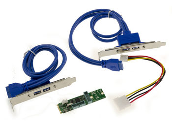 M.2 (M2 NGFF) PCIe M or B+M Key card - 4 USB 3.0 ports. CHIPSET NEC Renesas D720201