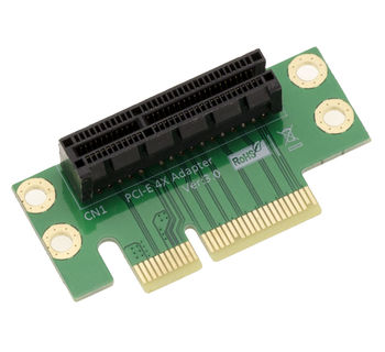 Riser PCI Express PCIe 4x - Type 90° For horizontal placement of PCI Express cards For horizontal placement of PCI Express cards
