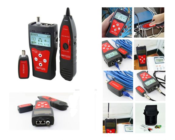 Network. Check Machine Professional Network Tester RJ45 RJ11 USB BNC Test Length Marker ...