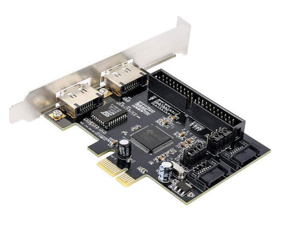 PCIE IDE controller (2 ports) + SATA or eSATA (2 ports)