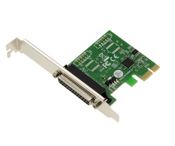 PCI Express (PCIE) Parallel IEEE1284 LPT controller card - ASIX chipset - SPP / ECP - Low and High Profile brackets