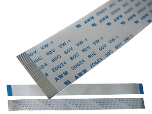 Ribbon ZIF type A - AWM 20624 - 25CM Connectors on the same side of the Ribbon. Connectors on the same side of the ribbon.