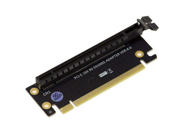 90° Riser adapter for PCIe slot - PCI Express x16 4.0 compatible