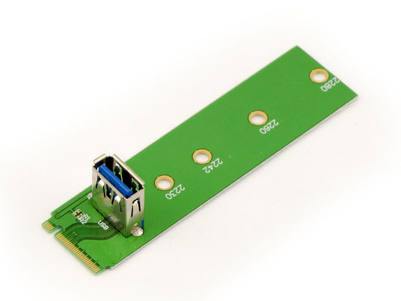M.2 (M2 NGFF PCIe M Key) USB 3.0 card for Bitcoin Mining - For connecting a USB/PCIe riser (Bitcoin Mining)