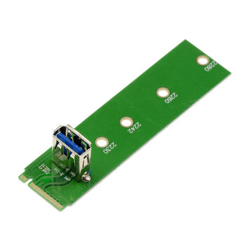 M.2 (M2 NGFF PCIe M Key) USB 3.0 card for Bitcoin Mining - For connecting a USB/PCIe riser (Bitcoin Mining)