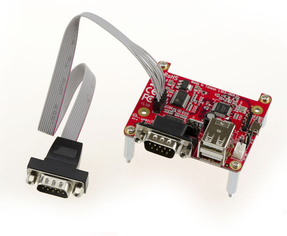 Plaque Raspberry Ct. controleur COM RS232 x2 USB Raspberry Pi support