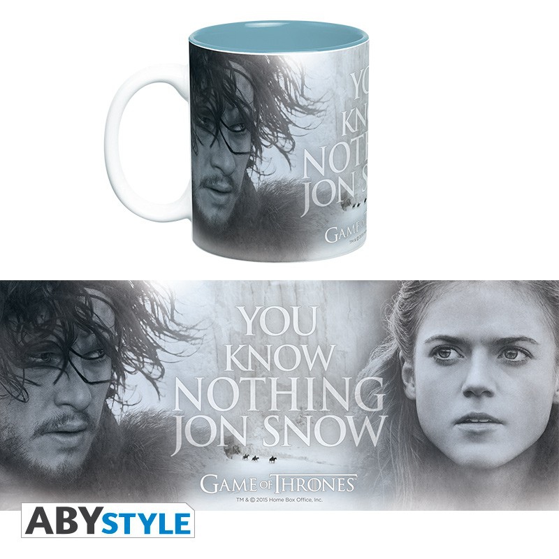 Tazza In Ceramica Game Of Thrones – 'You Know Nothing Jon Snow' – 308 Ml, Doppia Stampa, Lavabile In Lavastoviglie E Microonde, Made In UK