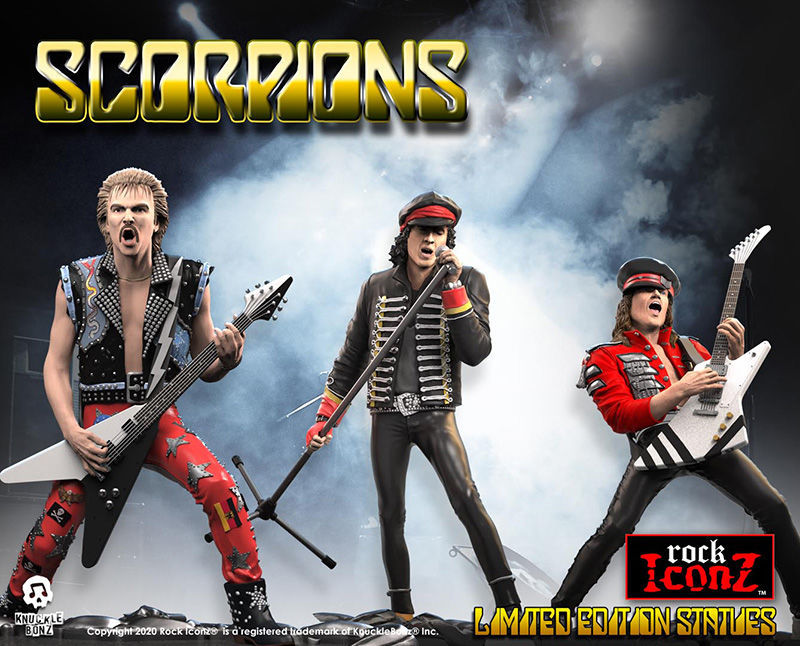 ROCK ICONZ SCORPIONS BAND STATUE SET Limited Edition Knucklebonz
