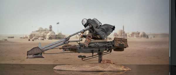 Star Wars: The Mandalorian statuette Premier Collection 1/7 Din Djarin on Speeder Bike GENTLE GIANT
