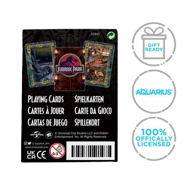 Jurassic park playing cards jeu de cartes AQUARIUS