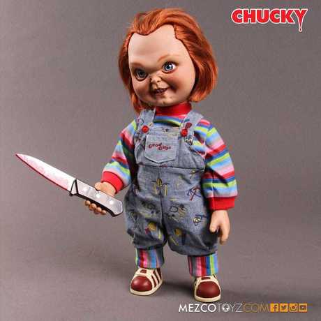Chucky Jeu d´enfant poupée sonore Sneering Chucky 38cm Mezco