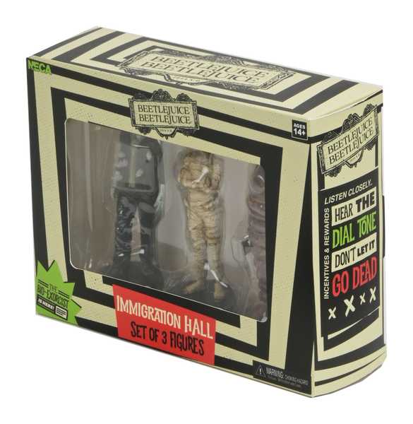 Beetlejuice Beetlejuice pack 3 figurines Immigration Hall   Neca