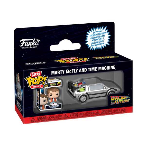 Retour vers le futur Bitty POP! Rides Vinyl figurine Marty McFly and Time Machine Funko