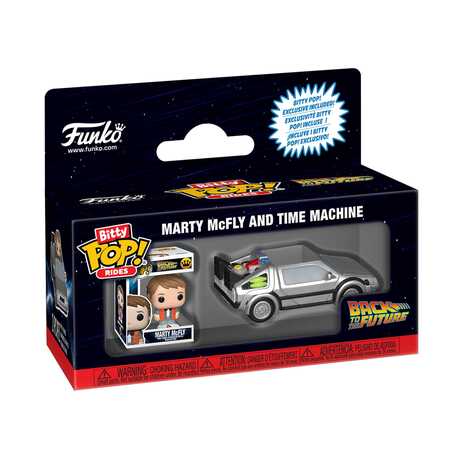 Retour vers le futur Bitty POP! Rides Vinyl figurine Marty McFly and Time Machine Funko