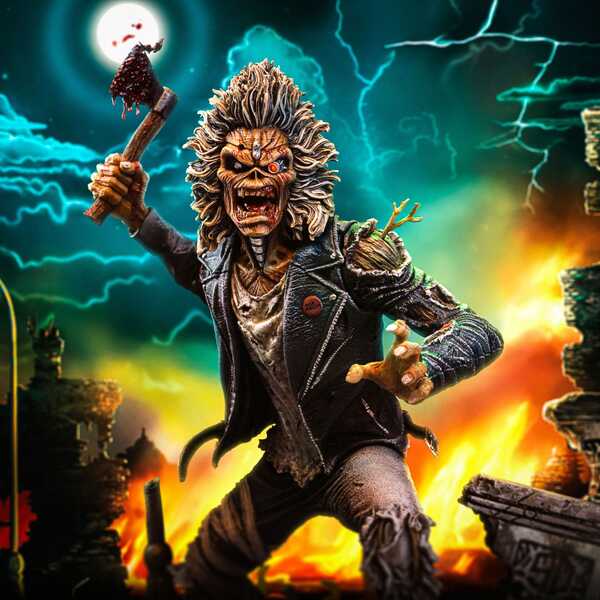 Iron Maiden statuette 1/10 Art Scale Eddie 50th Year Anniversary Iron Studios