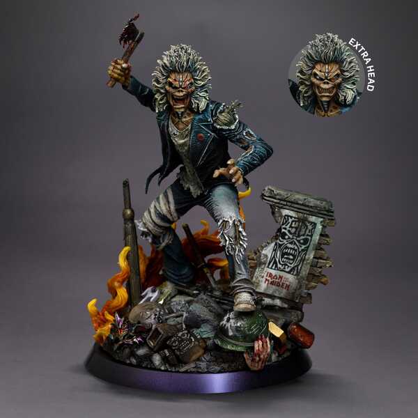 Iron Maiden statuette 1/10 Art Scale Eddie 50th Year Anniversary Iron Studios