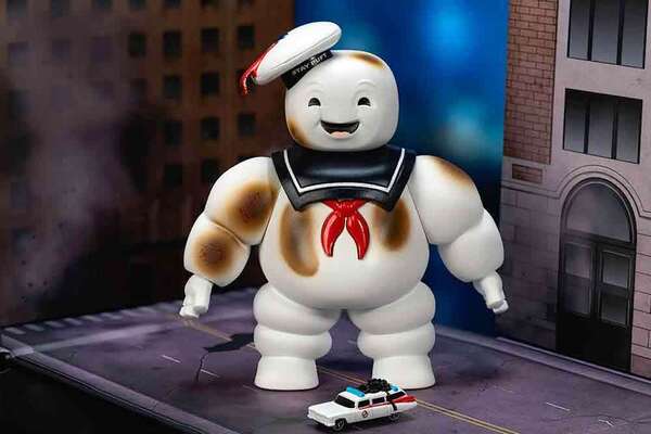 SOS Fantômes - Ghostbusters Ecto-1 Stay Puft diorama Nano Scene JADA