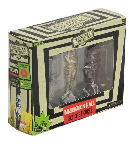 Beetlejuice Beetlejuice pack 3 figurines Immigration Hall   Neca