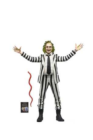 Beetlejuice 1988 figurine Beetlejuice Black and White Striped Suit  Neca