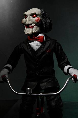 Saw figurine sonore Billy with Tricycle 30 cm Neca