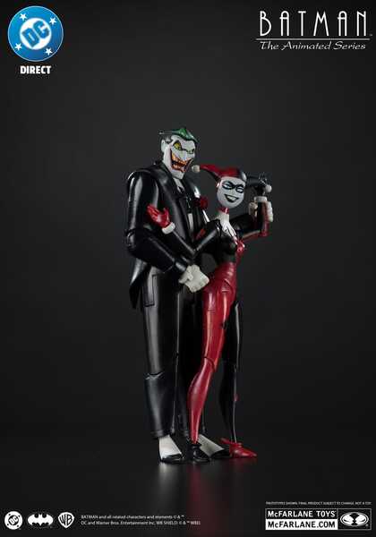 Batman: The Animated Series DC Direct figurines Harley Quinn & The Joker (Mad Love) Gold Label McFarlane Toys