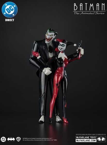 Batman: The Animated Series DC Direct figurines Harley Quinn & The Joker (Mad Love) Gold Label McFarlane Toys