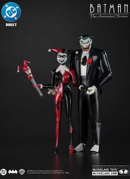 Batman: The Animated Series DC Direct figurines Harley Quinn & The Joker (Mad Love) Gold Label McFarlane Toys