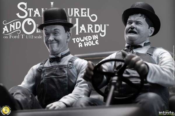Laurel & hardy towed in a hole ford t 1/12 scale Infinite Statue