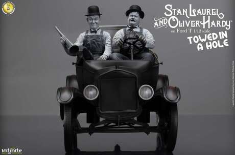 Laurel & hardy towed in a hole ford t 1/12 scale Infinite Statue