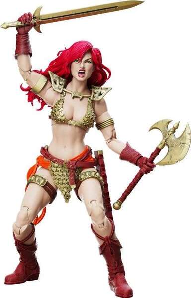 Red sonja limited gold and red epic hacks figure Boss Fight Studio