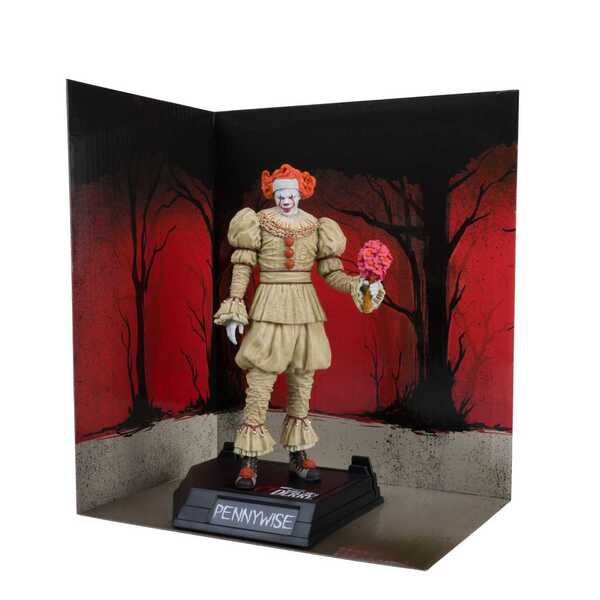 Welcome to Derry statuette PVC Movie Maniacs Pennywise (Flashback) Gold Label McFarlane Toys