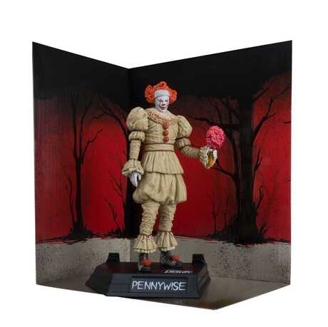 Welcome to Derry statuette PVC Movie Maniacs Pennywise (Flashback) Gold Label McFarlane Toys