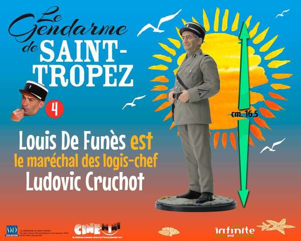 Le gendarme de Saint-Tropez #4 Louis de Funes est Ludovic Cruchot figure Infinite Statue