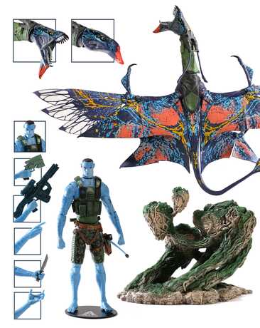 Avatar : La Voie de l'eau figurine Recom Quaritch & RDA Banshee (Gold Label) McFarlane Toys