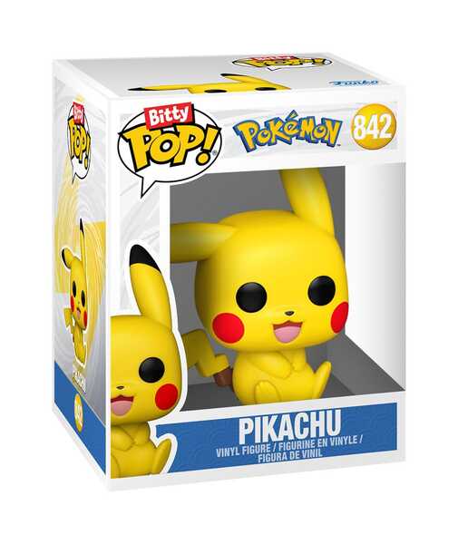 Pokémon pack 4 figurines Bitty POP! Vinyl Series 1 :  Pikachu, Aquali, Chenipan, Osselait Funko