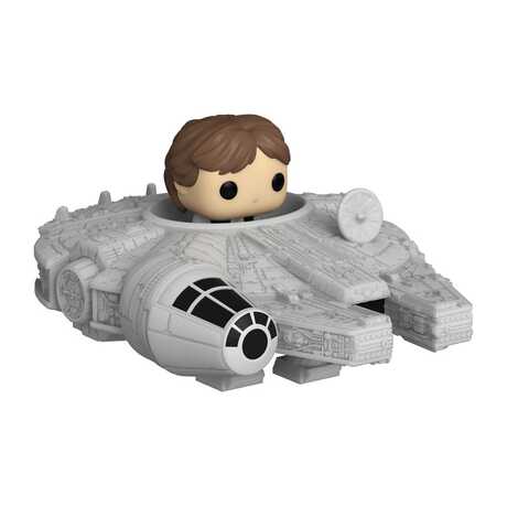 Star Wars Bitty POP! Rides Vinyl figurine Display Han Solo w/Millenium Falcon Funko