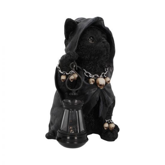 Reapers Feline Lantern Grim Reap Cat statue resine NEMESIS NOW