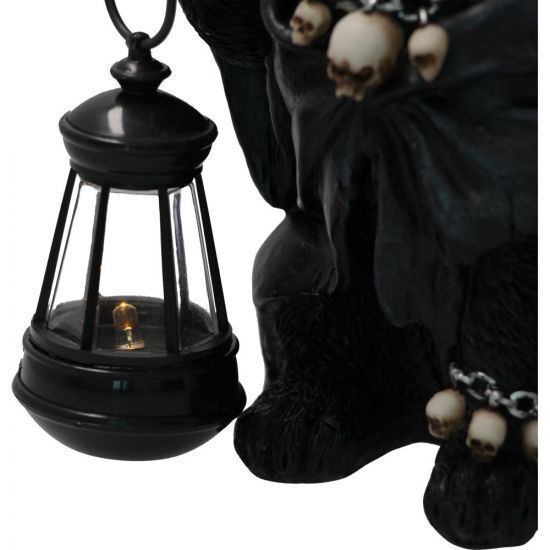 Reapers Feline Lantern Grim Reap Cat statue resine NEMESIS NOW