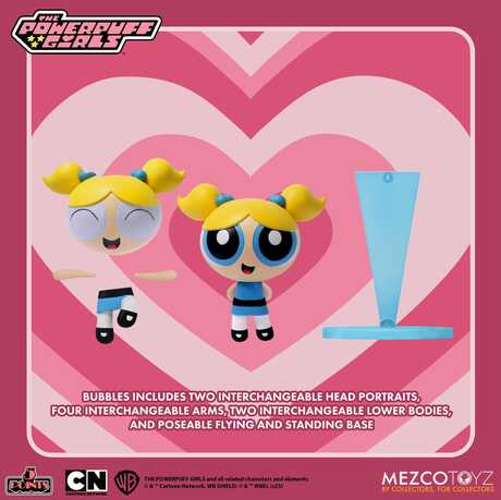 Power Puff Girls Les Super Nanas assortiment figurines 5 Points Mezco