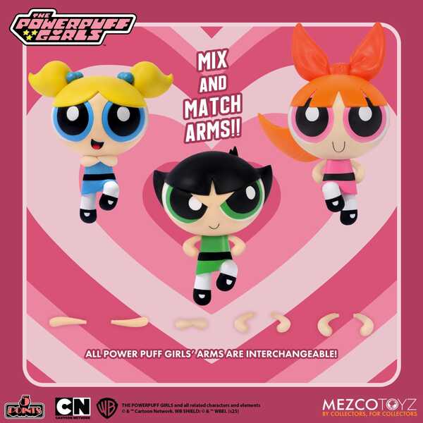 Power Puff Girls Les Super Nanas assortiment figurines 5 Points Mezco