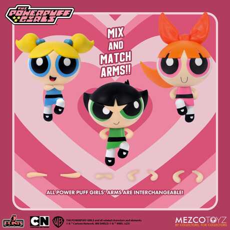 Power Puff Girls Les Super Nanas assortiment figurines 5 Points Mezco