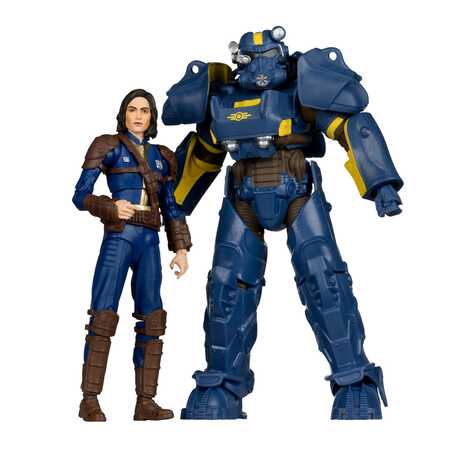 Fallout 4 pack 2 statuettes T-60 Vault Tec & Sole Survivor McFarlane Toys
